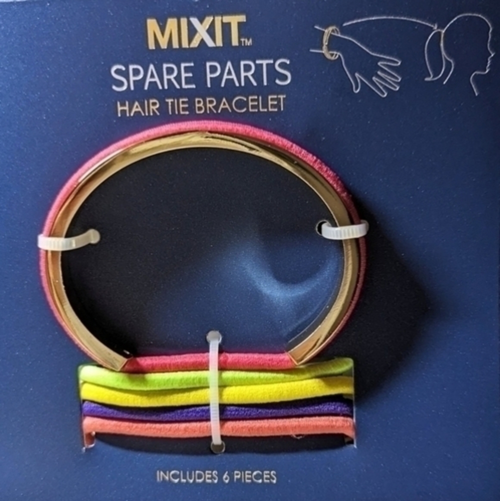 Mixit Spare Parts Hair Bracelet. 6 pieces. Pink.